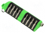 Tools set: screwdriver bits | Phillips,Pozidriv&reg;,Torx&reg; | 1/4"