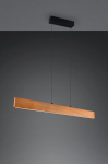 Trio Edgewood LED piekarama lampa 115 cm wood brushed steel 359710130 4017807662238