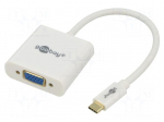 Adapter | USB 3.1 | D-Sub 15pin socket,USB C plug | 200mm | white
