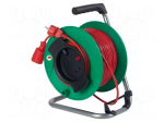 Extension lead | 3G1.5mm2 | 25m | PVC | red | Sockets no: 1 | 16A