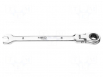 Wrench: combination spanner | rattle,with joint | 8mm | L: 140mm