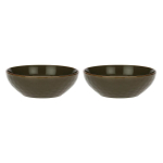 Set of 2 Concerto Grigio Tortora Salad Bowls - Grey-Brown, 26 cm