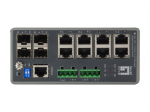 LevelOne TURING 12-Port L3 Lite Managed Gigabit Industrial Switch, 4 x SFP, DIN-Rail, -40&deg;C to 75&deg;C
