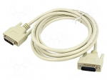 Cable | D-Sub 9pin socket,both sides | Len: 5m | beige | null-modem