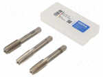 Tap-set | M12 | 1.75 | L: 75mm | Holder: square,hand | 7mm | 3pcs.