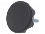 Knob | &Oslash;: 56mm | Ext.thread: M8 | 30mm | technopolymer (PA) | Cap: black