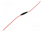 Fuse holder with cover | 5x15mm,5x20mm | 10A | 600VAC | black