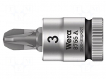 Socket: Pozidriv&reg;-bit | Pozidriv&reg; | PZ3 | 1/4" | 28mm