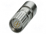 Connector: M23 | plug | PIN: 9(8+1) | soldering | straight | M23 PRO