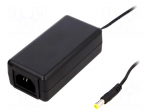 Power supply: switched-mode | 24VDC | 1.5A | Out: 5,5/2,1 | 36W | 0&divide;40&deg;C
