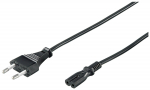goobay - kabel zasilający euro 2 pin - czarny - 3 m