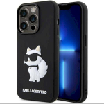 Karl Lagerfeld KLHCP14L3DRKHNK Rubber Choupette 3D Hardcase for iPhone 14 Pro 6.1" / black