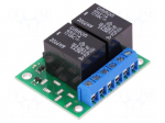 Module: relay | Channels: 2 | 12VDC | max.250VAC | 10A | GPIO | toff: 5ms