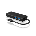 Hub 4-pordiline IcyBox USB 3.0 HUB Type-C kuni 2xType C-> 2xType A v&auml;line jaem&uuml;&uuml;k