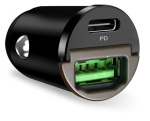 Car Charger Puro Bullet Mini USB-C USB-A 30W