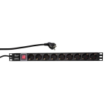 Logilink 19" pistikupesade riba 9-kohaline sisse-/v&auml;ljal&uuml;litusega