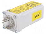 Timer | 15s&divide;12h | DPDT | 24VDC/8A,250VAC/8A | 24VAC | 24VDC | socket