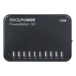 Laadija Realpower RealPower Power Station 120 Viedtālrunile, tahvelarvutile Black vahelduvvoolu sisemine