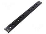 Front panel | 1U | Panel colour: black