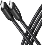 Computer case iLike  AXAGON BUCM3-CM30AB USB-C zu USB-C Kabel 3.2 Gen 1  3 m  PD 60W  3A  geflochten - schwarz