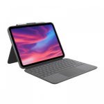 Tablet accessories Logitech Case with keyboard Combo Touch for iPad 10th generation UK oxford grey