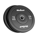 T&ouml;&ouml;riistad ja m&otilde;&otilde;teseadmed // Uued tooted t&ouml;&ouml;riistade, tarvikute kategoorias // Obciążenie olimpijskie gumowane BUMPER zestaw 2x15kg, otw&oacute;r 51 mm, REBEL ACTIVE
