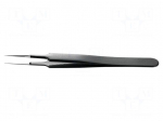 Tweezers | Blade tip shape: sharp | Tweezers len: 110mm | ESD