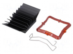 Heatsink: extruded | grilled | BGA | black | L: 33mm | W: 33mm | H: 14.5mm