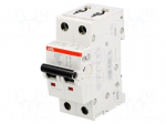 Circuit breaker | 400VAC | Inom: 25A | Poles: 2 | DIN | Charact: B | 10kA