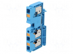 Splice terminal: rail | 10mm2 | ways: 1 | terminals: 3 | blue | wemid