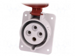 Connector: AC supply 3-phase | socket | female | 32A | 400VAC | IP44
