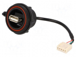 Socket | USB A | USB Buccaneer | for panel mounting,rear side nut