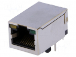 Socket | RJ45 | PIN: 8 | shielded,with LED | Layout: 8p8c | THT