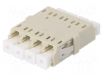 Connector: fiber optic | socket,coupler | quad,multi mode (MM) | LC