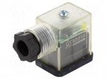 Connector: valve connector | plug | form B | 11mm | female | PIN: 3 | 230V