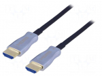 Cable | HDMI 2.0,optical | HDMI plug,both sides | 20m | black