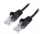 Patch cord | U/UTP | 6 | stranded | CCA | PVC | black | 5m | 24AWG