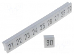 Markers for rail connectors | Label symbol: 21-30 | push-in | 5mm