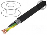 Wire | Li-2YCYv | 2x2x0,5mm2 | tinned copper braid | PVC | black | 50V