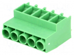 PCB terminal block | angled 90&deg; | 6.35mm | ways: 5 | on PCBs | 0.2&divide;4mm2