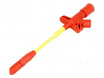 Clip-on probe | with puncturing point | 10A | 60VDC | red | 4mm | 30VAC