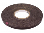 Tape: magnetic | W: 12mm | L: 30m | Thk: 0.84mm | acrylic | brown