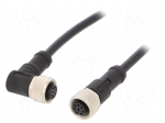 Cable: for sensors/automation | PIN: 8 | M12-M12 | 1m | plug | plug | 30V