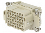 Connector: HDC | contact insert | female | DDD | PIN: 42 | 42+PE | crimped