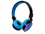 Headphones | blue | Jack 3,5mm | 20&divide;20000Hz | 32&Omega; | 95dB | 1.2m