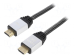 Cable | HDMI 2.0 | HDMI plug,both sides | 1.5m | black
