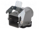 Enclosure: for HDC connectors | size 3A | with latch | straight