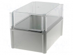 Enclosure: multipurpose | X: 188mm | Y: 278mm | Z: 180mm | SOLID | grey