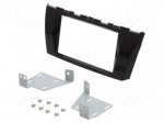 Radio frame | Mitsubishi | 2 DIN | black gloss