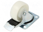 Transport wheel | &Oslash;: 80mm | W: 32mm | H: 105mm | torsional with lock